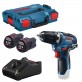 BOSCH GSR 12V-35 akumulatora skrūvgriezis 2x3 Ah BOSCH GSR 12V-35 akumulatora skrūvgriezis 2x3 Ah
